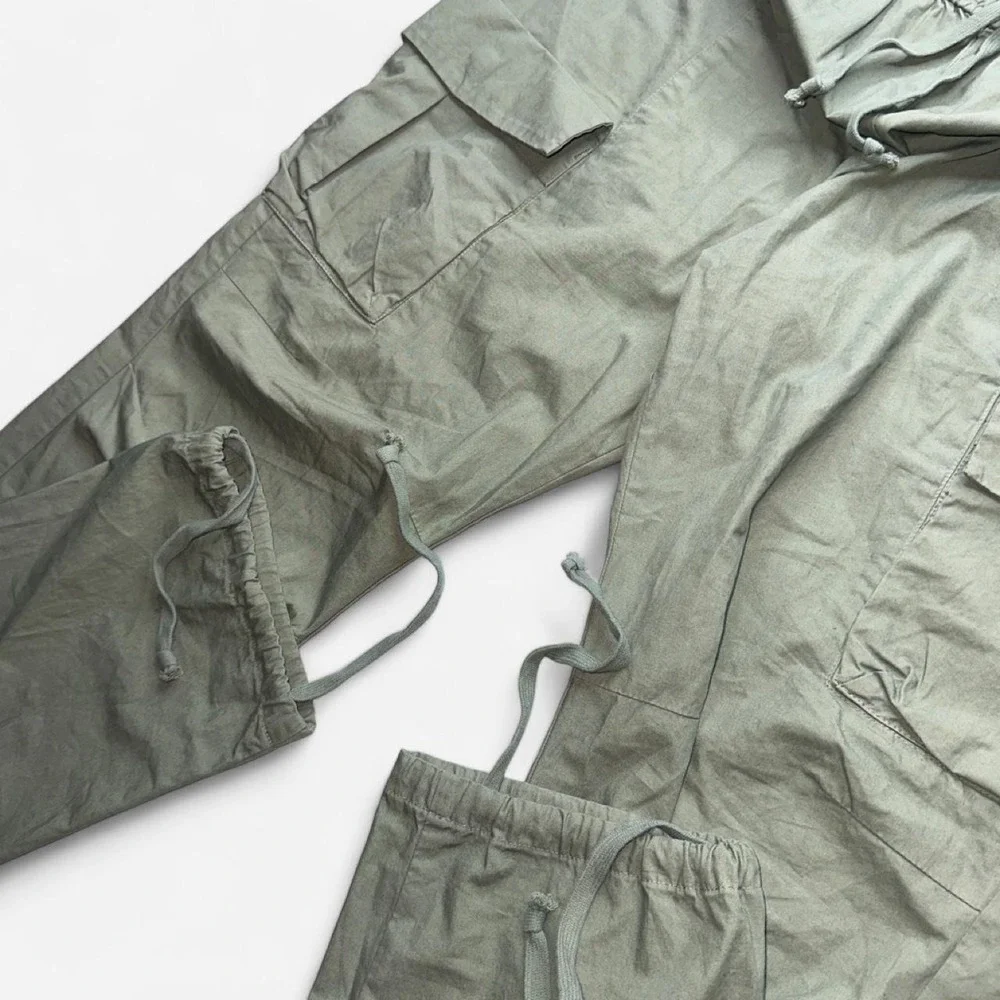 John Elliott Back Sateen Cargo Pants in Olive
